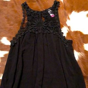 Black NoBo Lace Tank Top